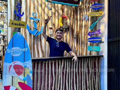 Concept Decor quầy bar chủ đề Biển – Trẻ Trung & Năng Động [2026 - Tâm Nguyễn Decor] CC-BIEN-2603