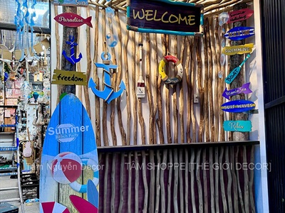 Concept Decor quầy bar chủ đề Biển – Trẻ Trung & Năng Động [2026 - Tâm Nguyễn Decor] CC-BIEN-2603