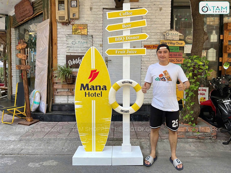 Concept decor biển “Summer Direction” - Logo, màu theo yêu cầu [2026 - Tâm Nguyễn Decor] CC-BIEN-2604