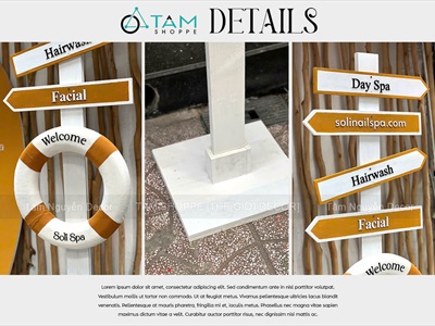 Concept decor biển “Summer Direction” - Logo, màu theo yêu cầu [2026 - Tâm Nguyễn Decor] CC-BIEN-2604