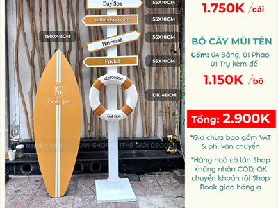 Concept decor biển “Summer Direction” - Logo, màu theo yêu cầu [2026 - Tâm Nguyễn Decor] CC-BIEN-2604