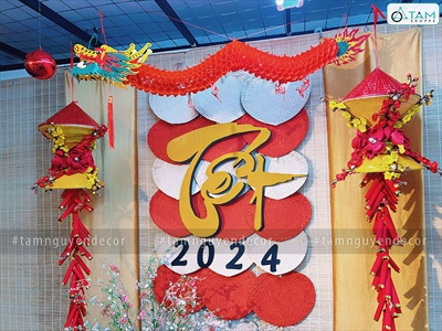 Backdrop Tết chủ đề "Vảy Rồng" [2024 - Tâm Nguyễn Decor] CC-TET-2401