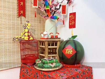 Decor góc chill Tết nhỏ xinh với Rồng [2024 - Tâm Nguyễn Decor] CC-TET-2402