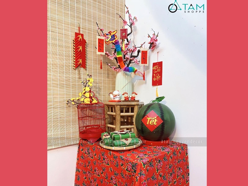 Decor góc chill Tết nhỏ xinh với Rồng [2024 - Tâm Nguyễn Decor] CC-TET-2402