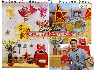 Hướng dẫn trang trí background Trung thu chủ đề 