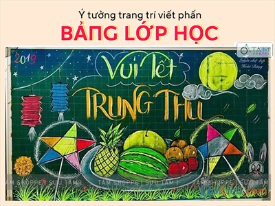 Khéo tay hay vẽ: Những mẫu trang trí bảng lớp học Trung thu bằng phấn đẹp ấn tượng