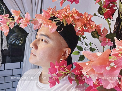 Concept cây hoa giấy rực rỡ - Góc ngồi thư giãn [2025 - Tâm Nguyễn Decor] CC-HOAGIA-01