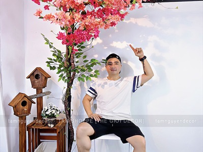 Concept cây hoa giấy rực rỡ - Góc ngồi thư giãn [2025 - Tâm Nguyễn Decor] CC-HOAGIA-01