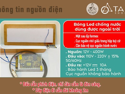 Bảng hiệu gỗ đèn Led bo viền uốn lượn [Rustic - Theo yêu cầu] YC-BANGHIEU-14
