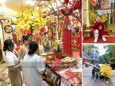 Nhộn nhịp như chợ Tết - Tâm Shoppe tấp nập khách ghé mua đồ trang trí Tết 2023