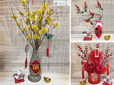Bình hoa Tết đẹp 