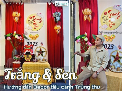 Hướng dẫn trang trí tiểu cảnh Trung thu 2023 chủ đề 