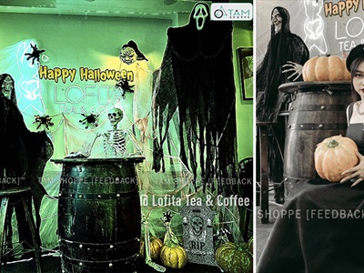 Sống ảo thả ga cùng Lofita Tea & Coffee - Quán cafe trang trí Halloween đẹp chất ngất ở Hà Nội 2022 | Feedback