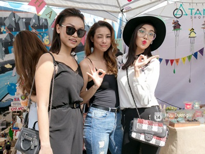 Lan Khuê – Mai Ngô – LiLy Nguyễn cùng dàn sao đại náo gian hàng trang trí Noel Tâm Shoppe phiên chợ Giáng sinh 2016