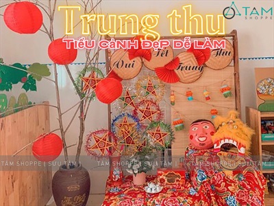 Bất ngờ với những tiểu cảnh Trung thu vừa đẹp mắt vừa tiết kiệm, dễ làm