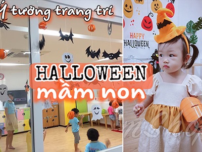 “Ba phần đáng sợ, bảy phần đáng yêu” với ý tưởng trang trí Halloween lớp mầm non