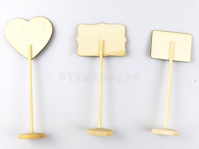 Standee bảng đen viết phấn để bàn đế tròn chân cao 3 kiểu [Tháo lắp - cao 20cm] BANGDEN-09