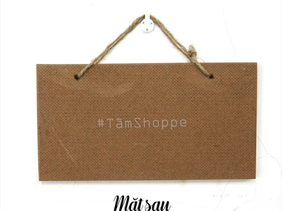 Bảng đen viết phấn viền gỗ treo tường chữ nhật 21x11cm [1 mặt - dây treo] BANGDEN-07