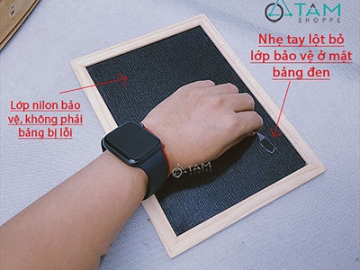 Bảng viết 2 mặt đen trắng viết phấn + bút lông để bàn [Kèm bút phấn + Giá đỡ] BANGDEN-05