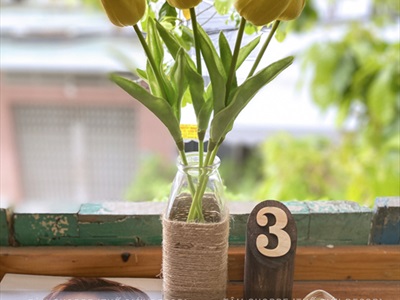 Chai thủy tinh quấn dây thừng trụ vuông cao 16cm [3 kiểu chọn - Kèm nút] CHAILO-HM-03