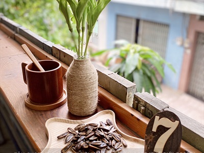 Chai thủy tinh quấn dây thừng dáng bom nút bần cao 13cm [3 kiểu chọn - Kèm nút] CHAILO-HM-01