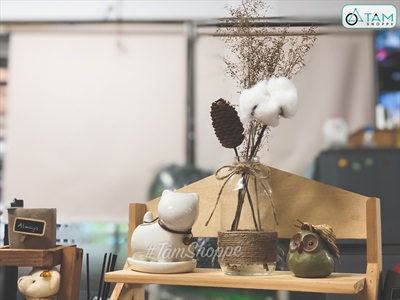Chai thủy tinh quấn dây thừng dáng bom nút bần cao 13cm [3 kiểu chọn - Kèm nút] CHAILO-HM-01