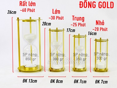 Mô hình đồng hồ cát bằng sắt cổ điển Vintage DONGHO-01