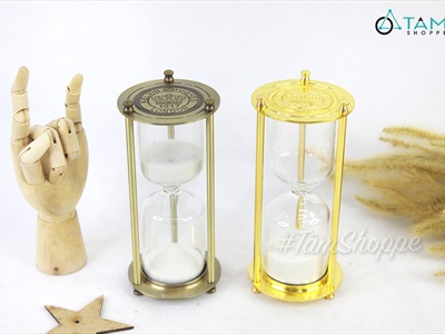 Mô hình đồng hồ cát bằng sắt cổ điển Vintage DONGHO-01