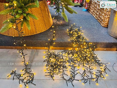 Dây đèn Led Âu Mỹ pháo tiểu 10m 1000Led [Dây xanh - Chuẩn loại 01] DAYDEN-01