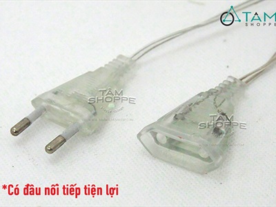 Dây đèn led lục lạc kim loại xi màu bạc [3m 20Led - Điện] DAYDEN-21