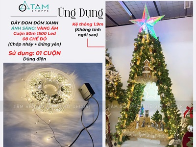 Dây đèn led đom đóm nhánh rễ cây siêu nhiều Led [Dây xanh - Led dày] DAYDEN-04