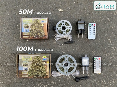 Dây đèn led đom đóm trơn [Dây xanh - Led dày - Remote] DAYDEN-05