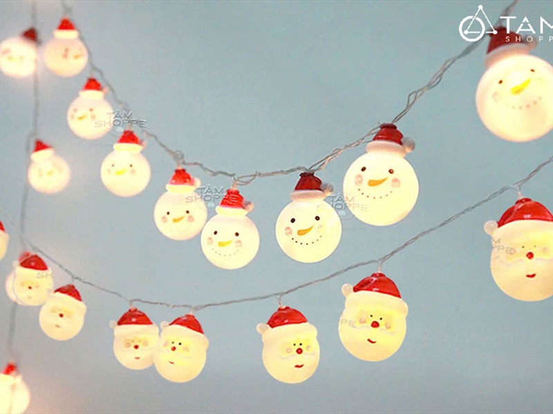 Dây đèn led người tuyết - ông già Noel Giáng sinh [3m 20Led - Điện] DAYDEN-23