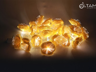 Dây đèn led hoa lụa dạ quang [5m 20Led - Điện] DAYDEN-18