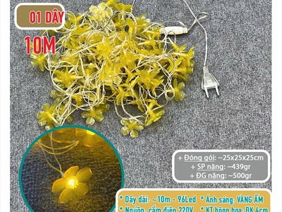 Dây đèn led hoa mai hoa đào phát sáng [Nhiều kiểu - Điện] DAYDEN-24