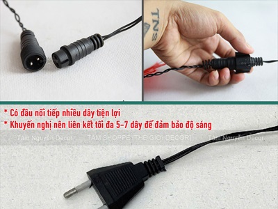 Dây đèn led hoa mai hoa đào phát sáng [Nhiều kiểu - Điện] DAYDEN-24
