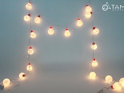 Dây đèn led người tuyết - ông già Noel Giáng sinh [3m 20Led - Điện] DAYDEN-23