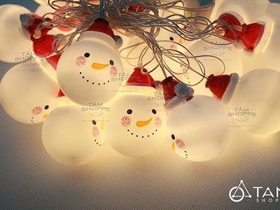 Dây đèn led người tuyết - ông già Noel Giáng sinh [3m 20Led - Điện] DAYDEN-23