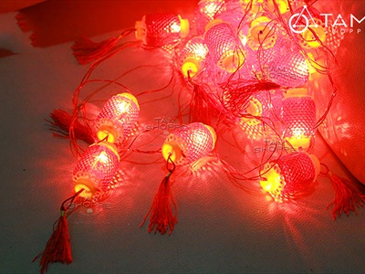 Dây đèn lồng Tết màu đỏ phát sáng [Nhiều kiểu - Điện] DAYDEN-26