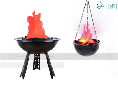 Đèn ngọn lửa giả 3D trang trí để bàn và treo LED-LUA3D