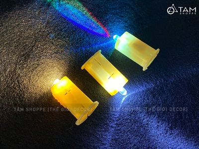 Nút nhựa đèn Led gắn lồng đèn, đồ chơi (sẵn pin) LED-KHAC-01
