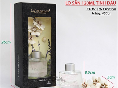 Bộ tinh dầu tự khuếch tán La'vie Parfaite Hộp đen 120ml