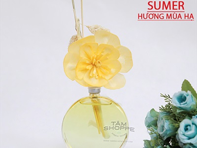 Bộ tinh dầu tự khuếch tán lọ màu trong suốt bốn mùa Yilansam 100ml