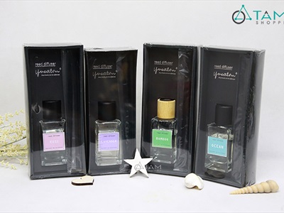 Bộ tinh dầu tự khuếch tán que đen lọ cao đơn giản 100ml