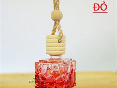 Chai đựng tinh dầu treo xe ô tô tự tỏa hương hình vuông (Chai không) TD-TX-03