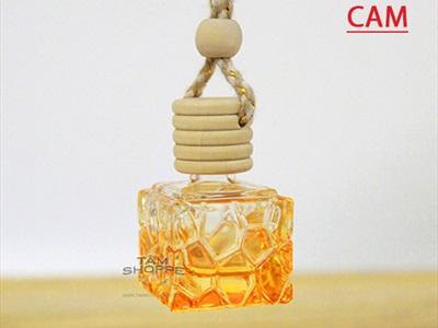 Chai đựng tinh dầu treo xe ô tô tự tỏa hương hình vuông (Chai không) TD-TX-03