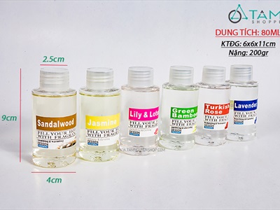 Chai nước hoa tinh dầu tự khuếch tán 80ml (Chai châm thêm)
