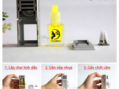 Chai tinh dầu tự khuếch tán gắn quạt gió Yilansam 8ml