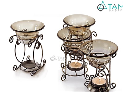 Chén thủy tinh đựng nước tinh dầu cho đèn khung sắt PKTTDTD-CH.TT