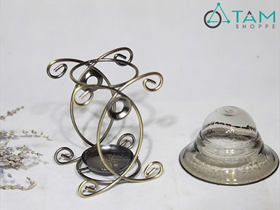 Chén thủy tinh đựng nước tinh dầu cho đèn khung sắt PKTTDTD-CH.TT
